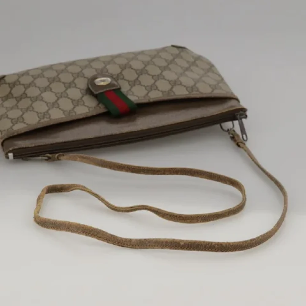 Gucci Vintage Pre-owned Leather shoulder-bags Beige Dames