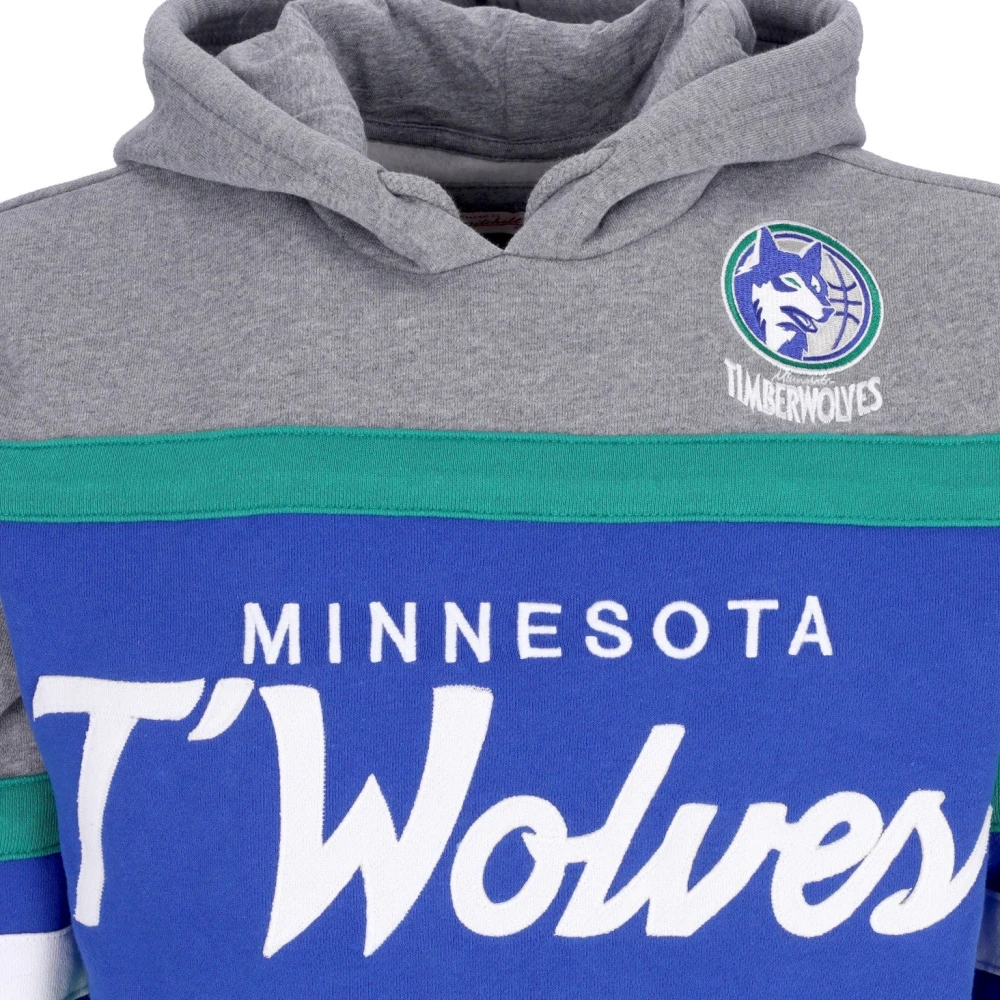 Mitchell & Ness NBA Headcoach Hoodie Hardwood Classics Blue Heren