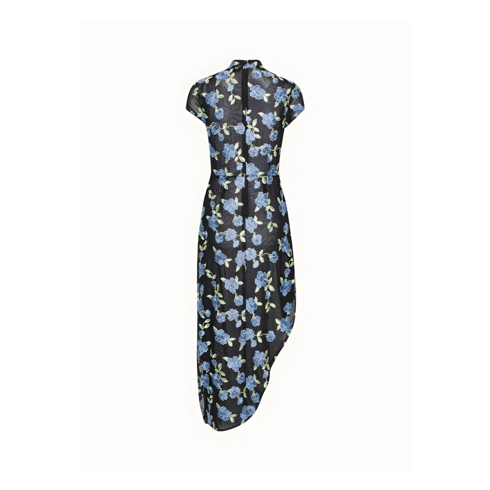 Rotate Birger Christensen Zwarte Jurk Regular Fit Multicolor Dames