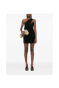 black-strapless-draped-ruched-dress