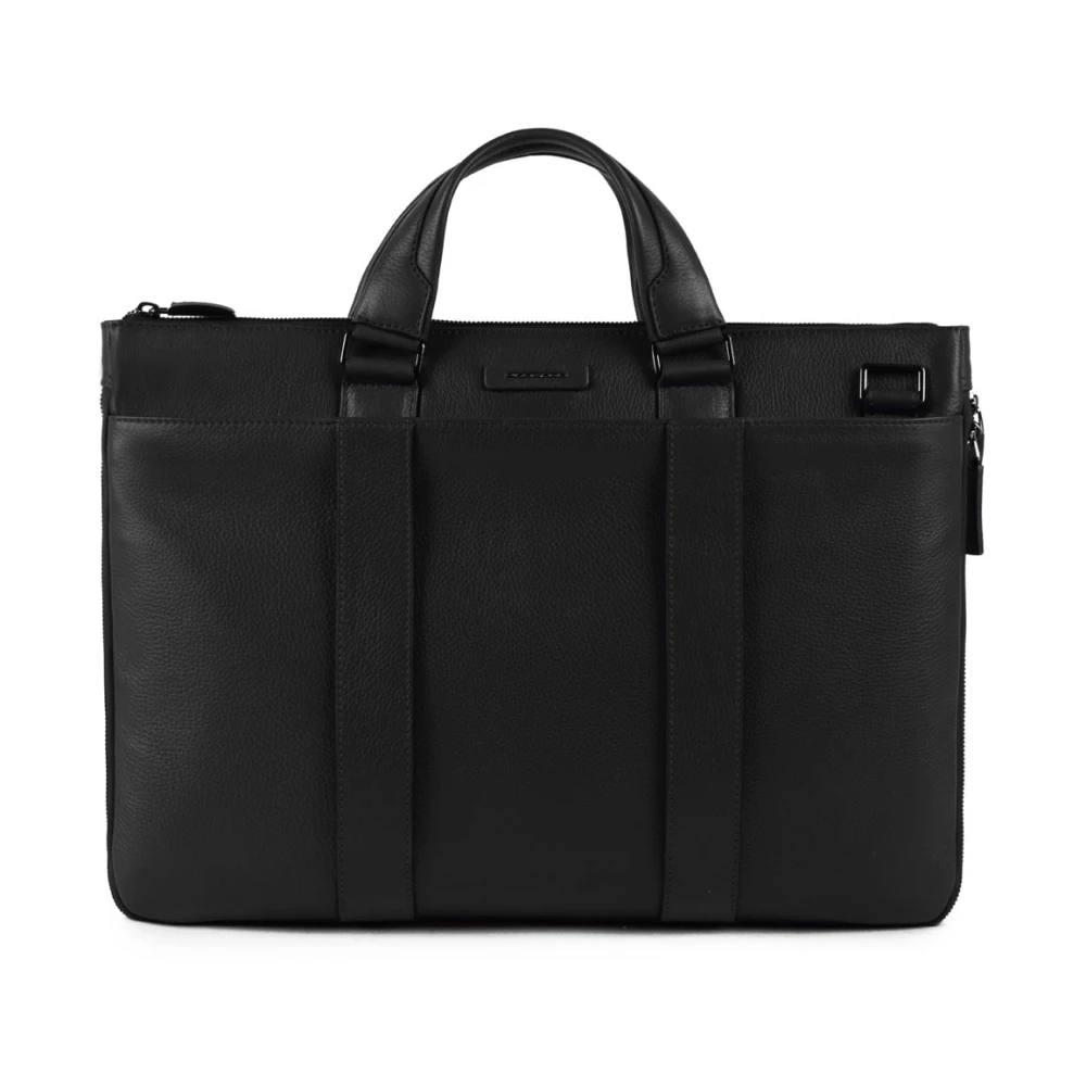 Piquadro Herren Schwarz Sch, Ausdehnbare Laptoptasche Mit Ipad®-Fach