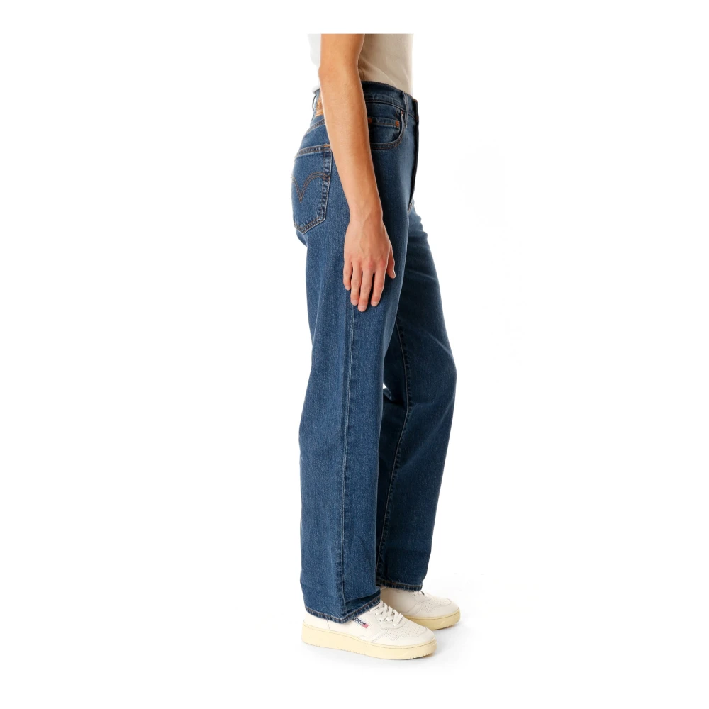 Levi's Hoge Taille Straight Fit Enkel Jeans Blue Dames