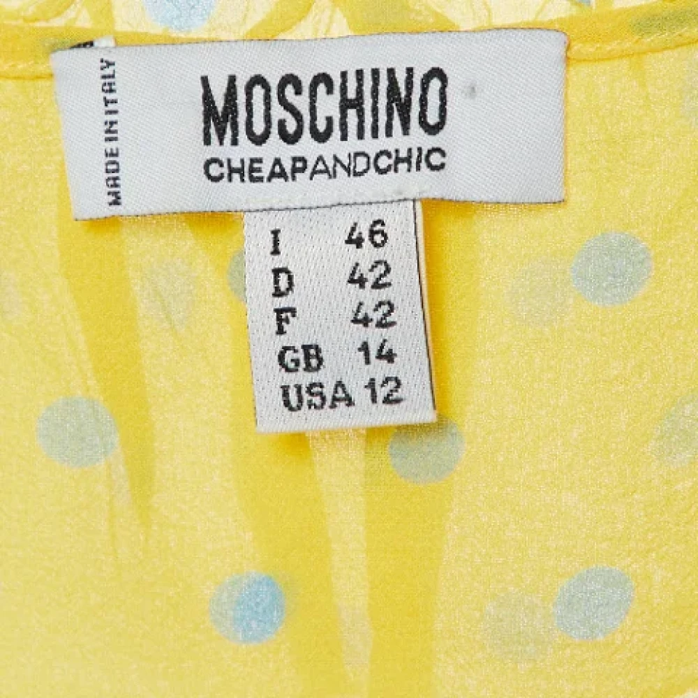 Moschino Pre-Owned Pre-owned Silk tops Yellow Dames