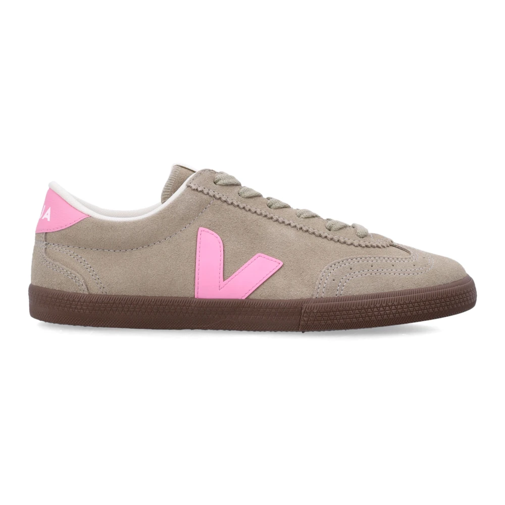 Veja Women's Brown Sneakers, 6 Uk, Volley Suede