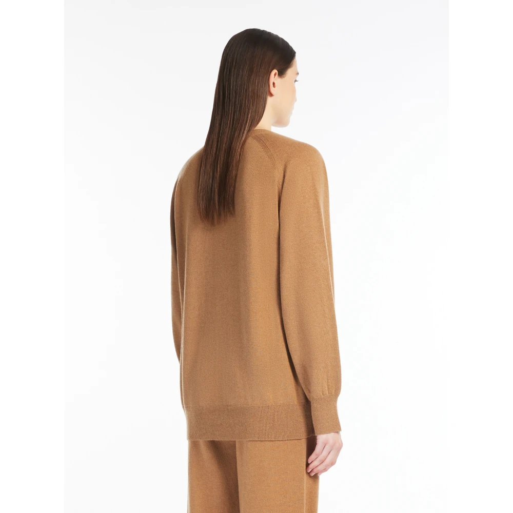 Max Mara Bruine Wol en Kasjmier Jas Brown Dames