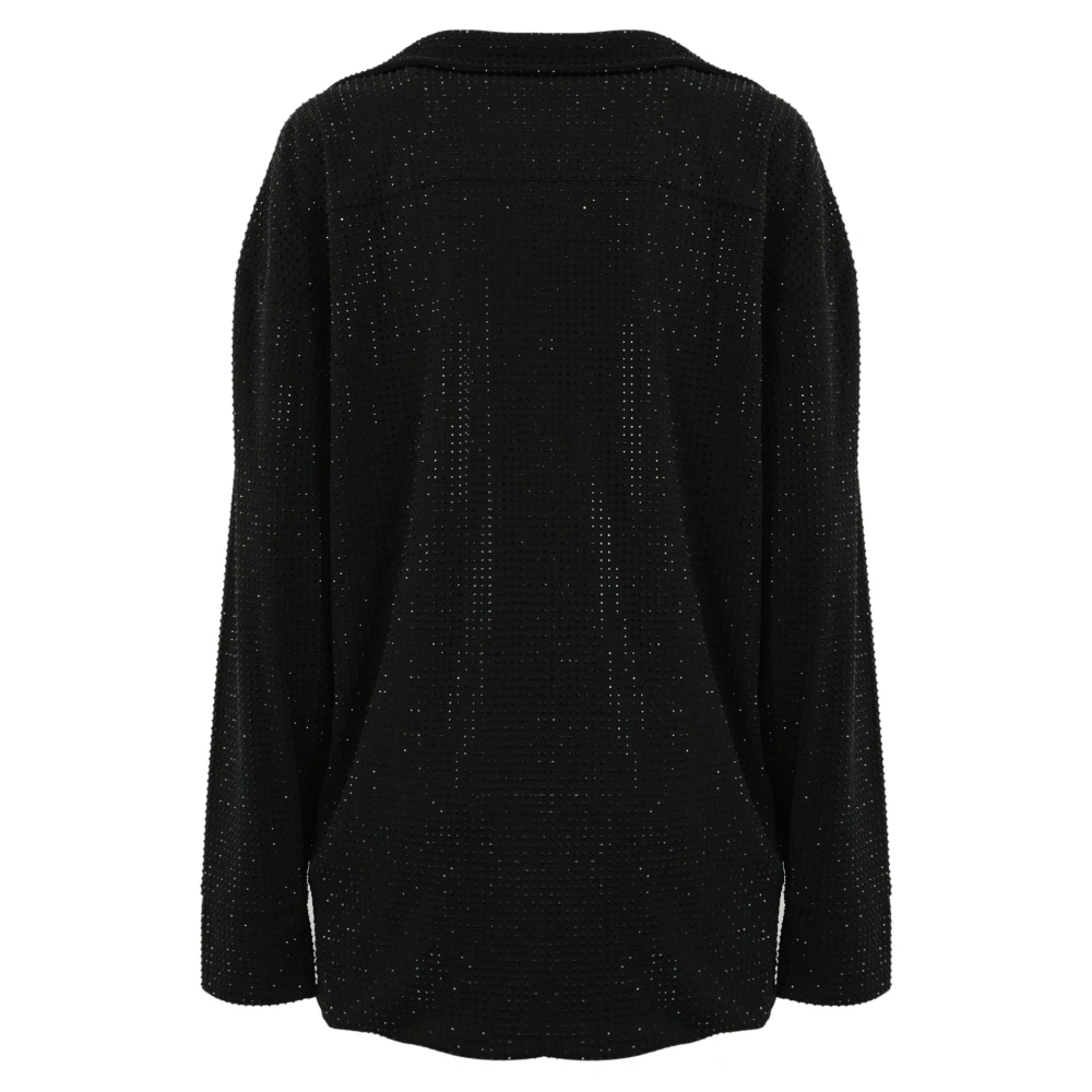 Philosophy di Lorenzo Serafini Zwarte trui met strass Black Dames