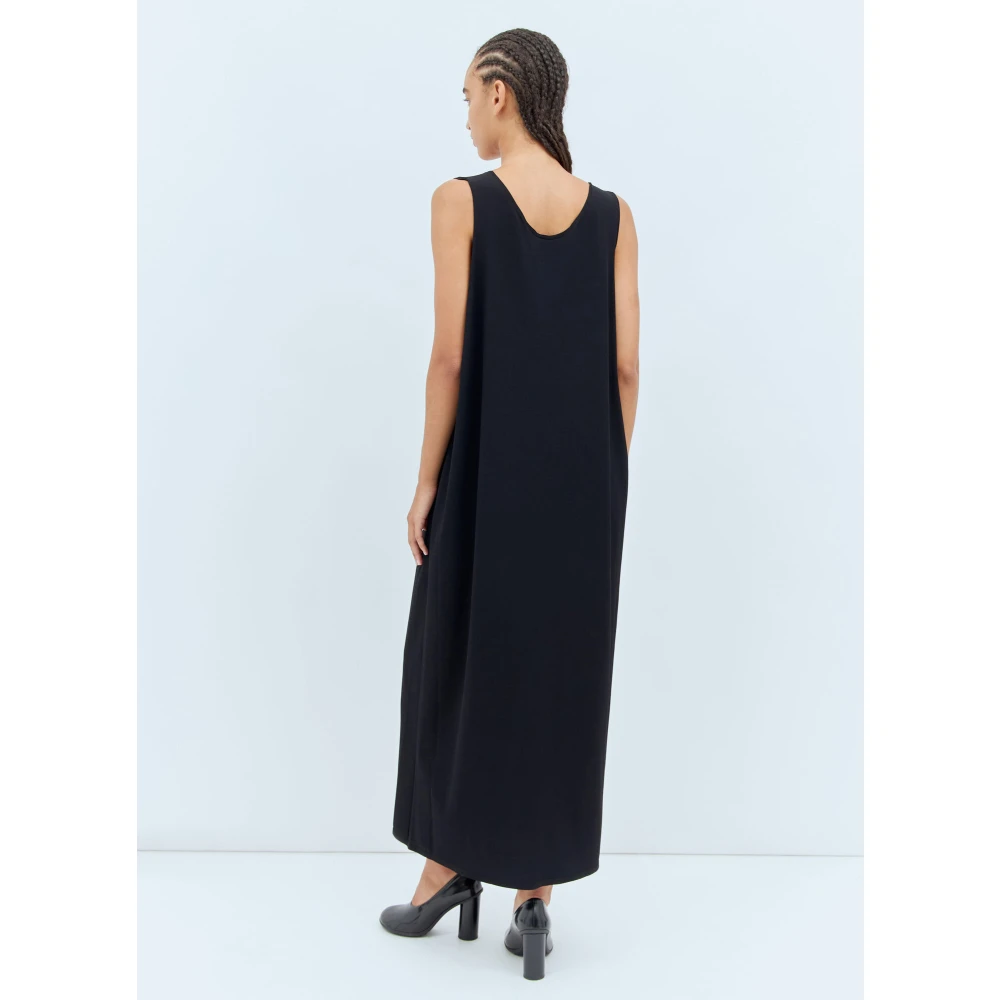 The Row Stretch Weave Maxi Jurk Made in Italy Black Dames