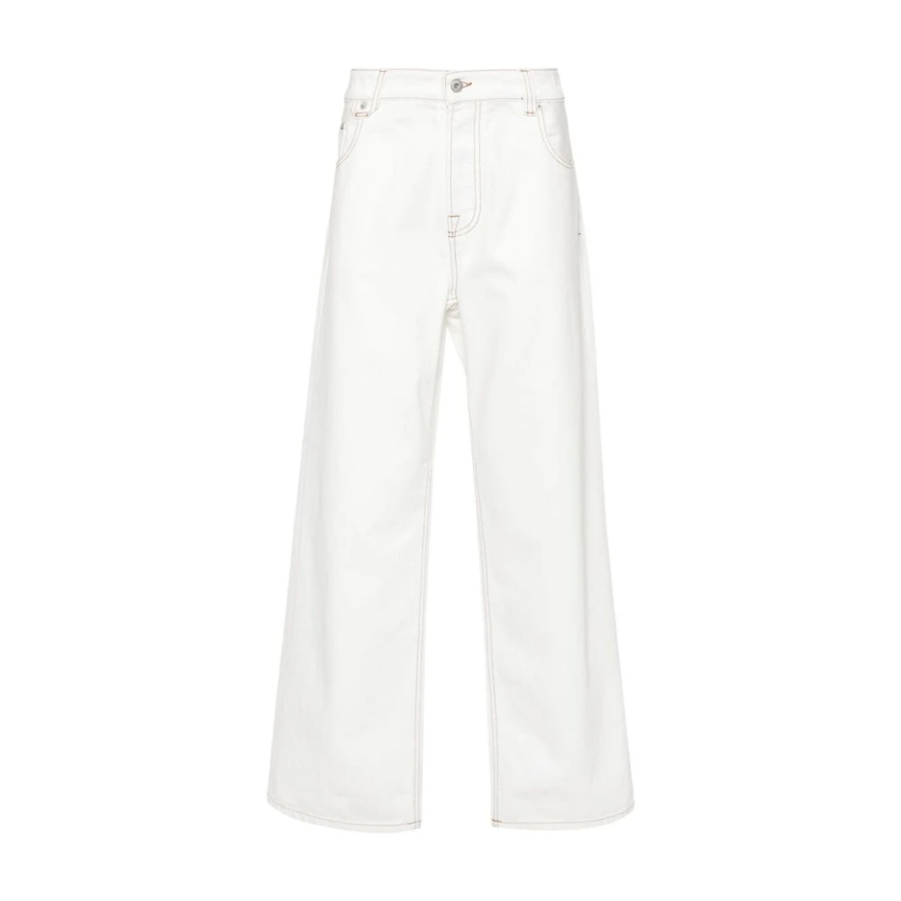 Jacquemus Witte gerecyclede katoenen denim jeans White Heren