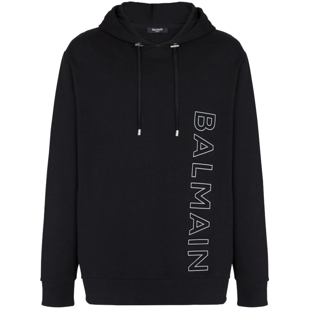 Balmain Reflecterende Hoodie Black Heren