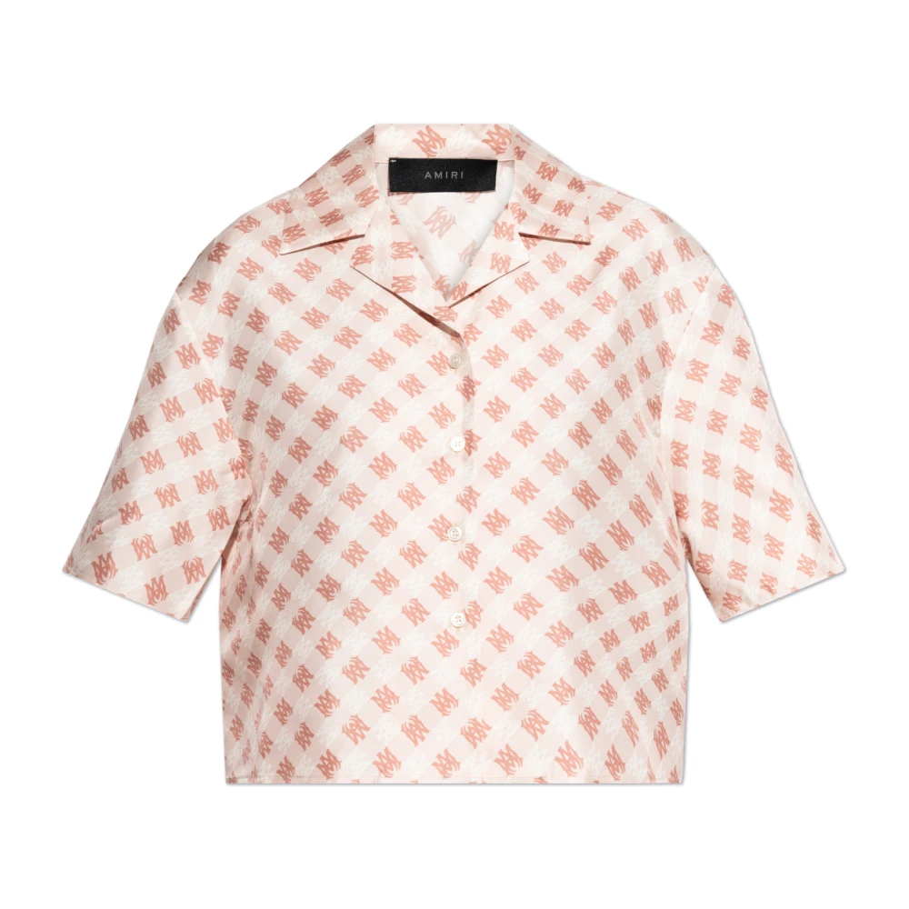 Amiri Zijden Blouse Pink Dames
