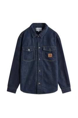 Djupblå Denim Skjortjacka