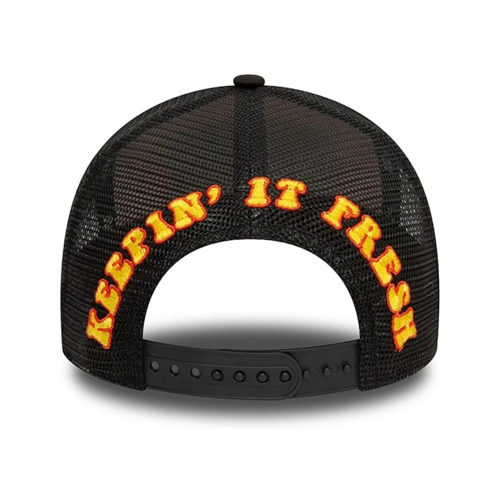 new era Zwarte Patch Trucker Hoed Multicolor Heren