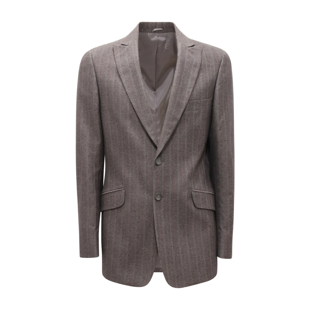 Roberto Cavalli Men's Gray Pinstripes Wool Blend Suit Made In Italy