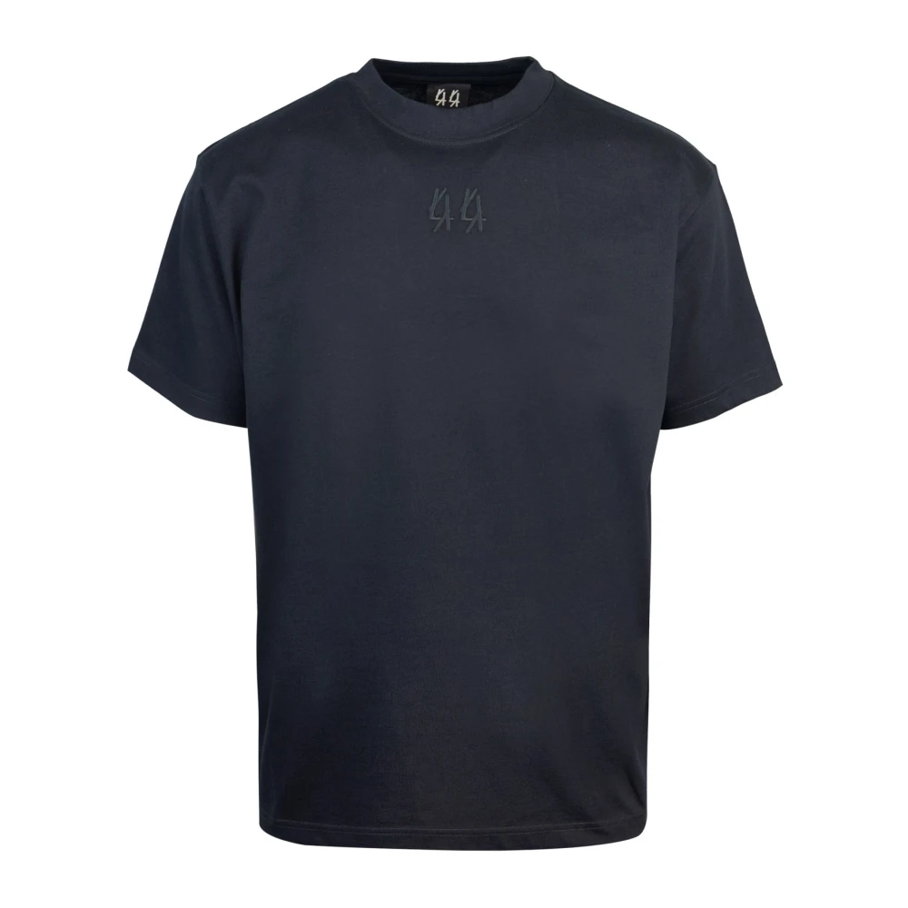 44 Label Group Zwart Katoenen T-Shirt met Logo Print Black Heren