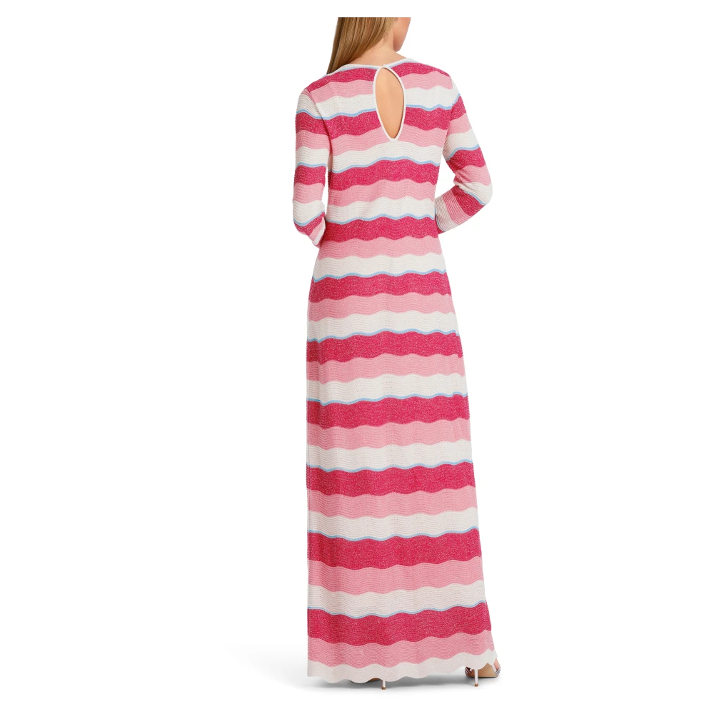 Marc Cain Golfpatroon Gebreide Jurk Multicolor Dames