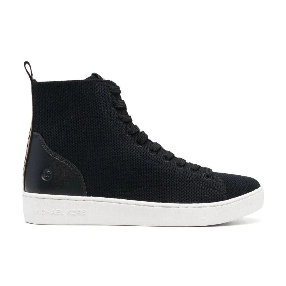Michael Kors Zwarte Gebreide Hoge Top Sneakers Dames Schoenen