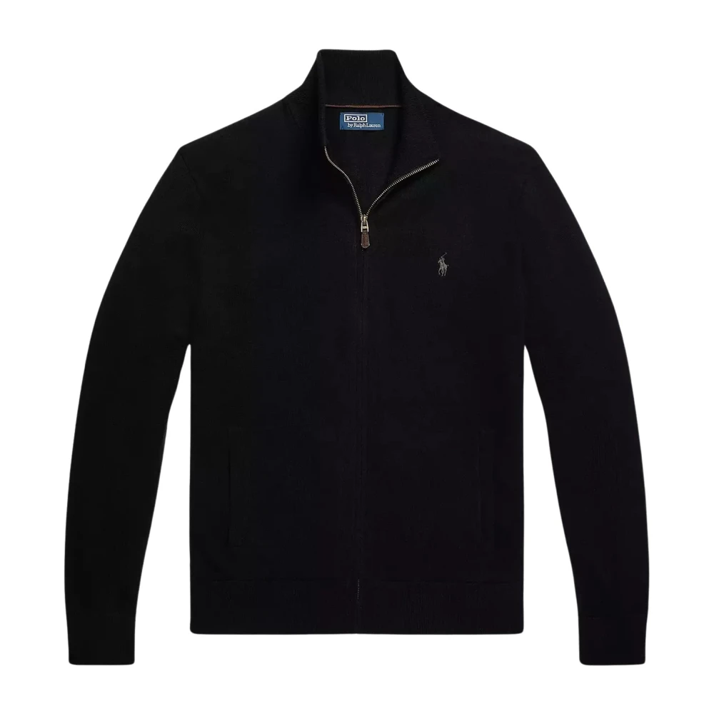Ralph Lauren Wollen vest met logo Black Heren
