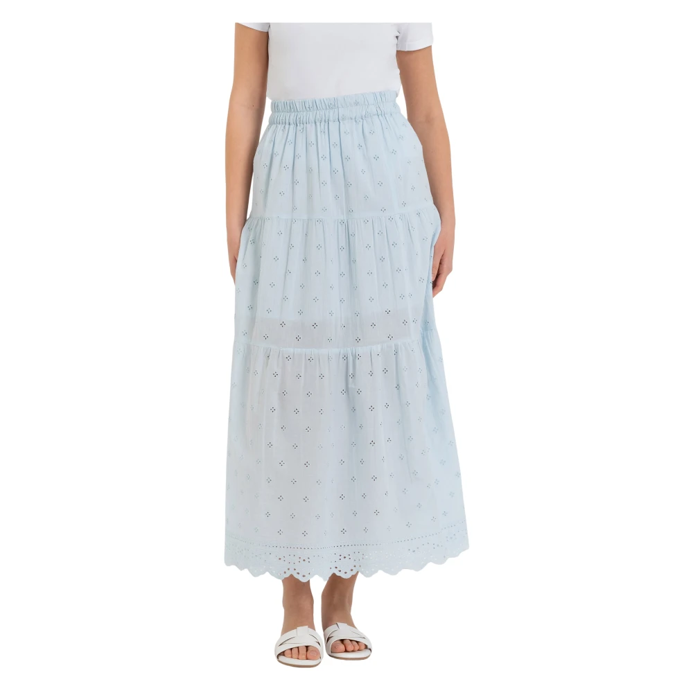 Kocca Women's Blue Tiered Maxi Skirt - Maxi Skirts - S - Skirts