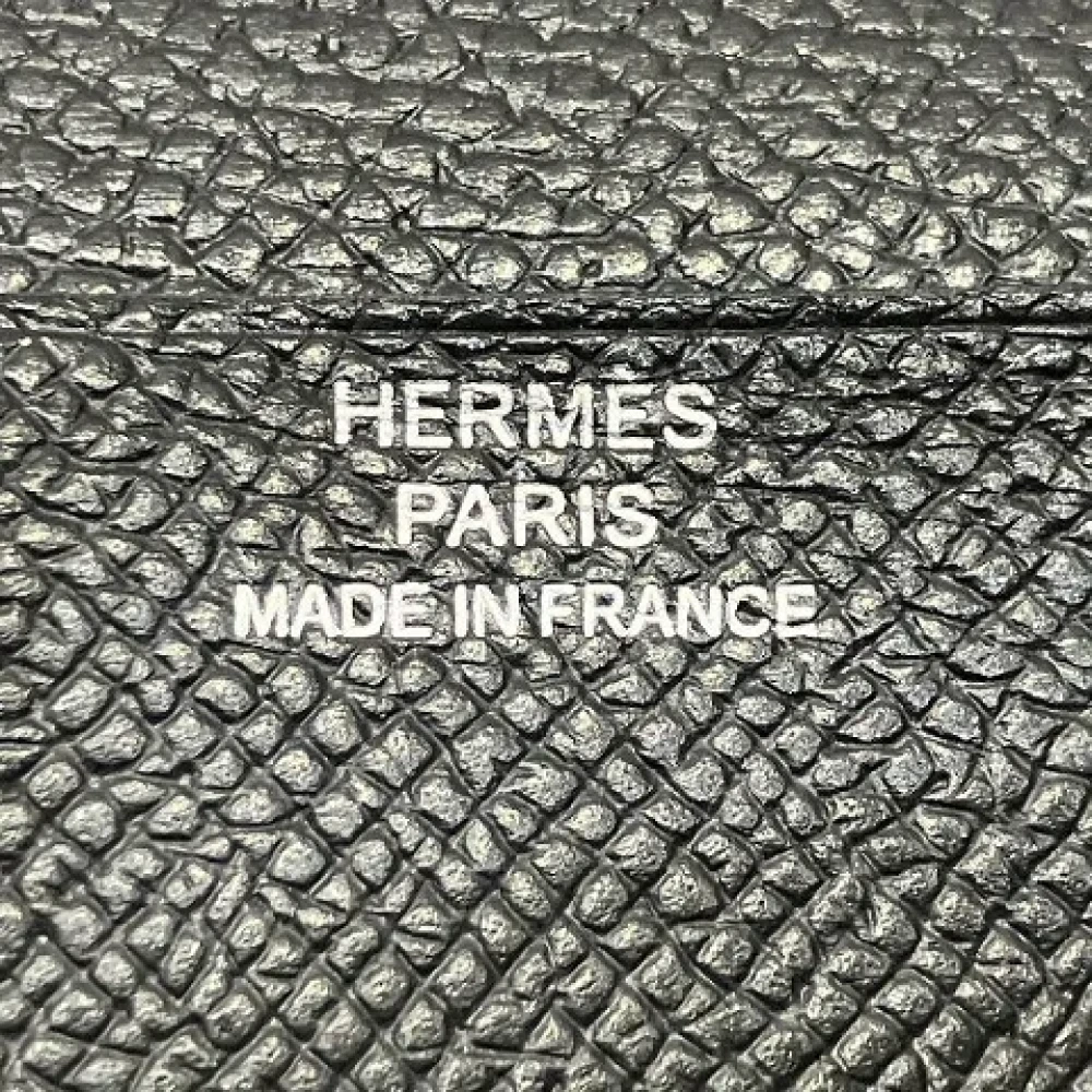 Hermès Vintage Pre-owned Leather wallets Black Dames