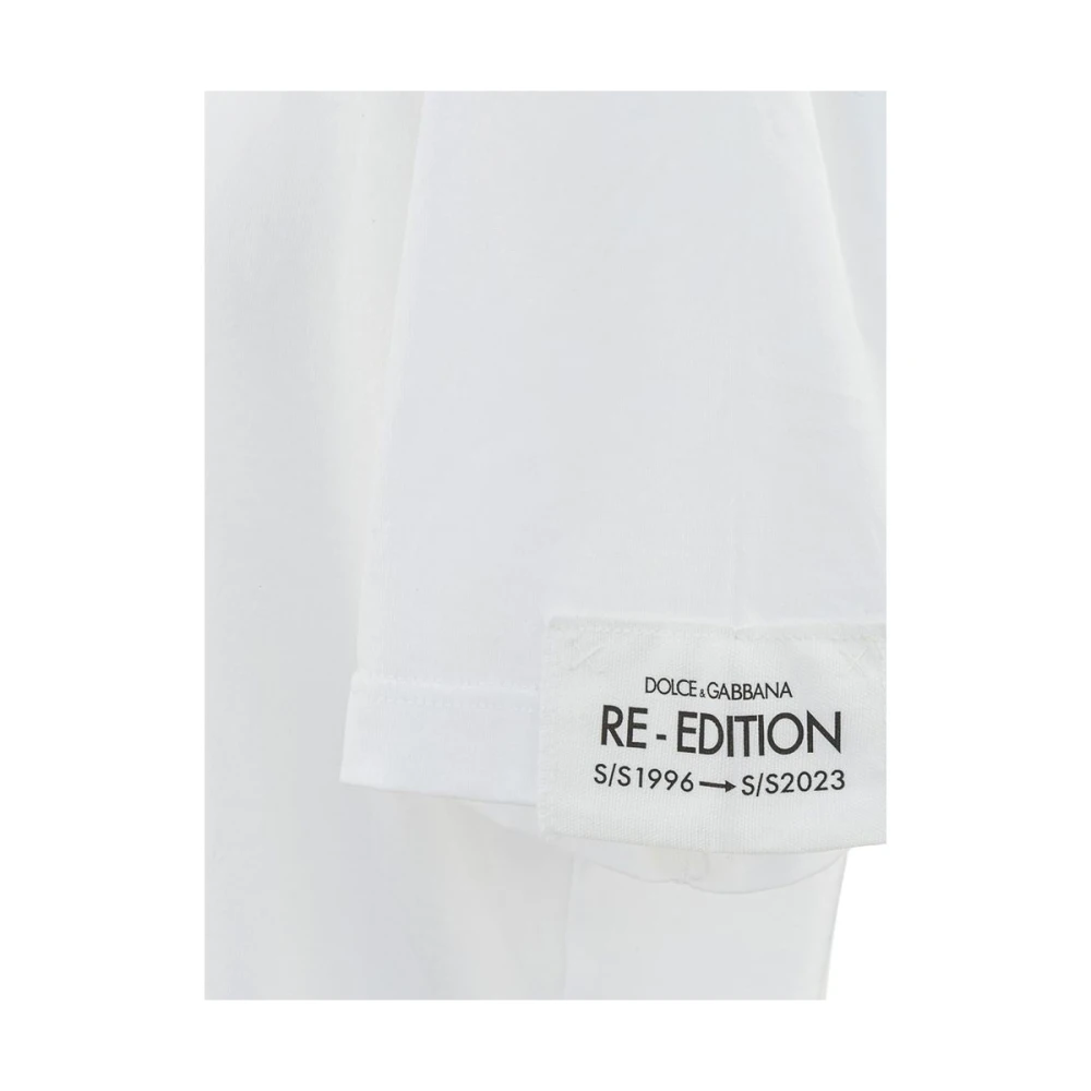 Dolce & Gabbana Vintage Re-Edition T-shirt in wit katoen White Heren