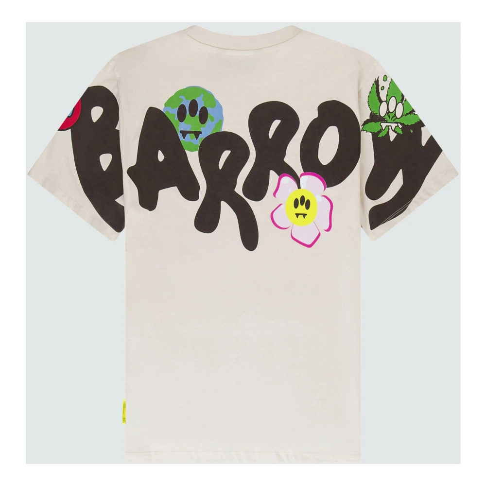 Barrow Grafisch Jersey T-Shirt White Unisex