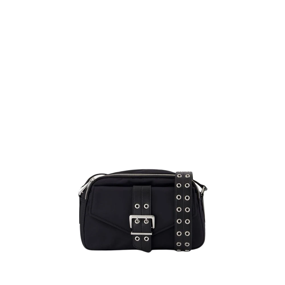 Ganni Zwarte Nylon Camera Schoudertas Black Dames
