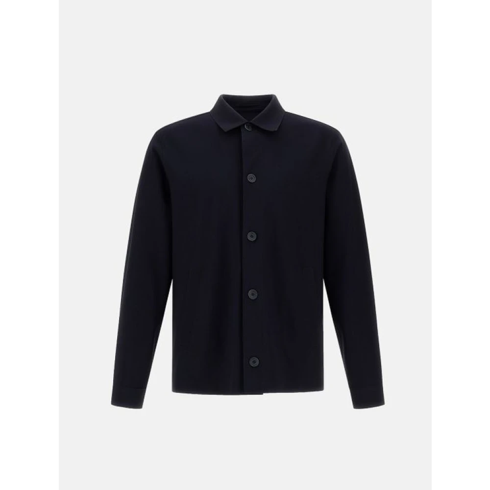 Herno Men's Blue Shirt-Style Jacket