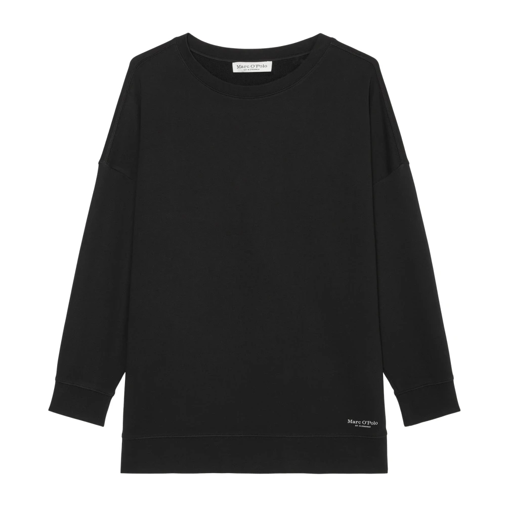 Marc O'Polo Oversized sweatshirt met zijnaden spleten Black Dames