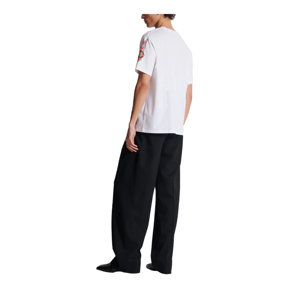 Balmain T-shirt met Racing print White Heren