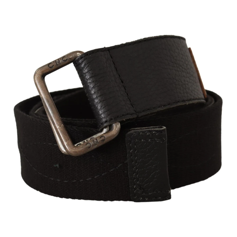Costume National Unisex Black Ducati Metal Buckle Belt - Belts - One Size - Accessories