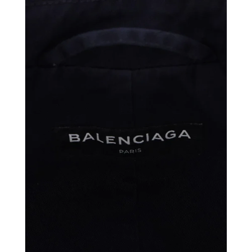 Balenciaga Vintage Pre-owned Cotton outerwear Blue Heren