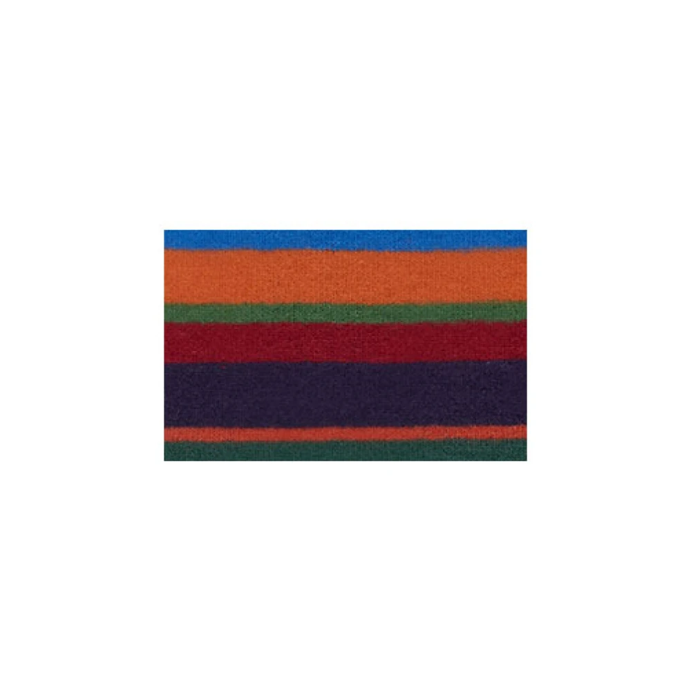 Gallo Unisex blauwe fleece sjaal met veelkleurige strepen Multicolor Unisex