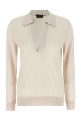 Cashmere och siden pikétröja