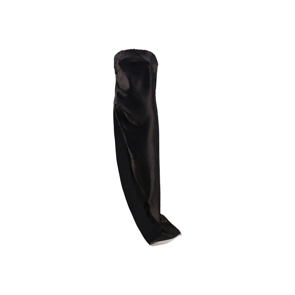 Rick Owens Paillet Asymmetrische Off-Shoulder Jurk Black Dames