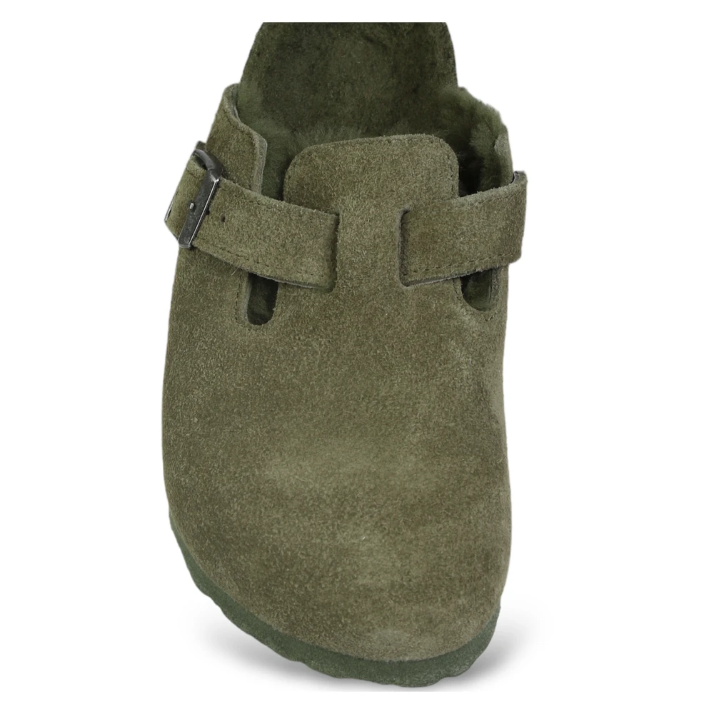 Birkenstock Shearling Sandalen Green Heren