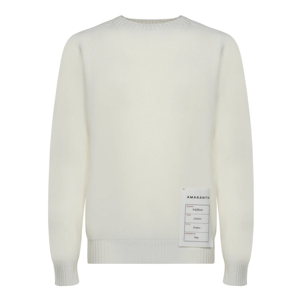 Amaránto Elegante Wollen Trui White Heren