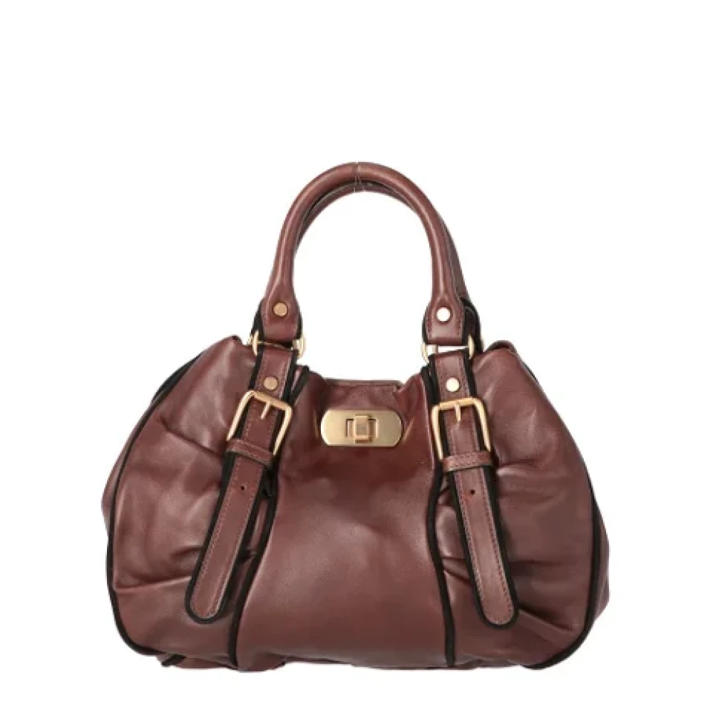 Marni Pre-owned Leather handbags Brown Dames