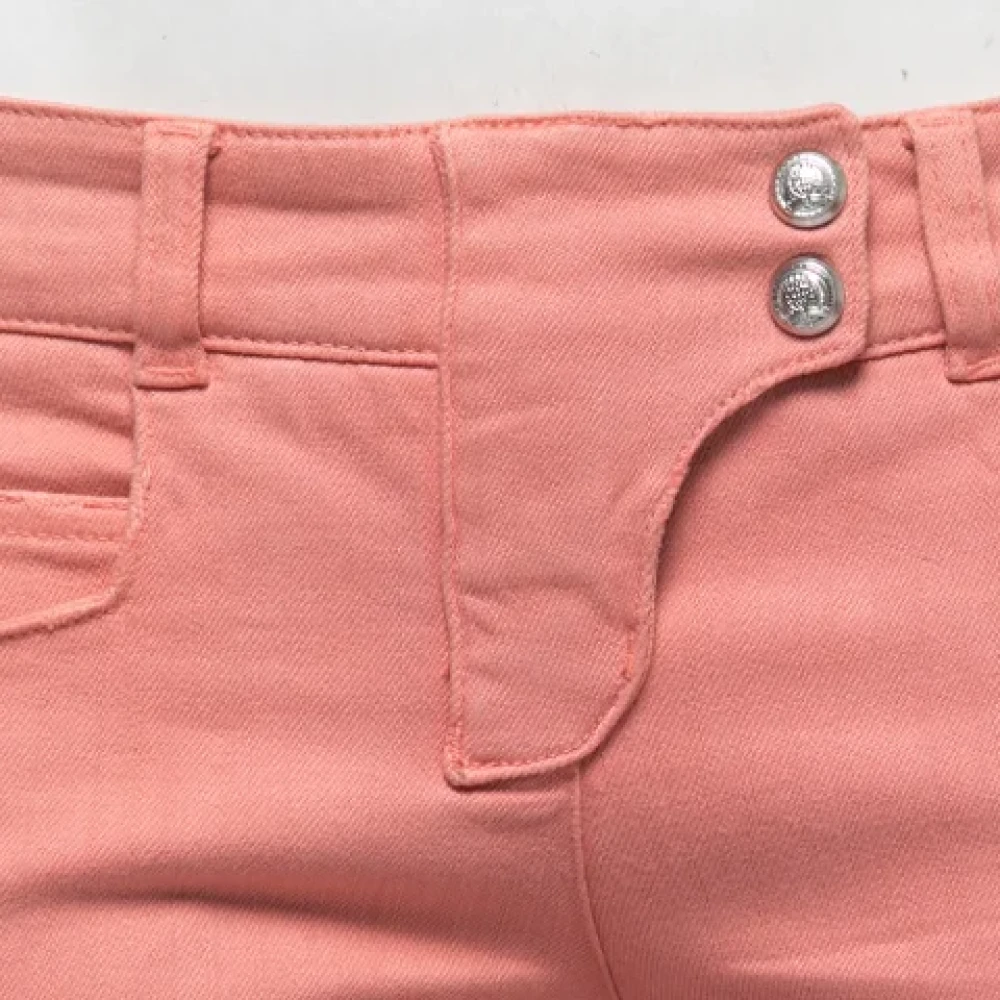 Balmain Pre-owned Denim jeans Pink Dames