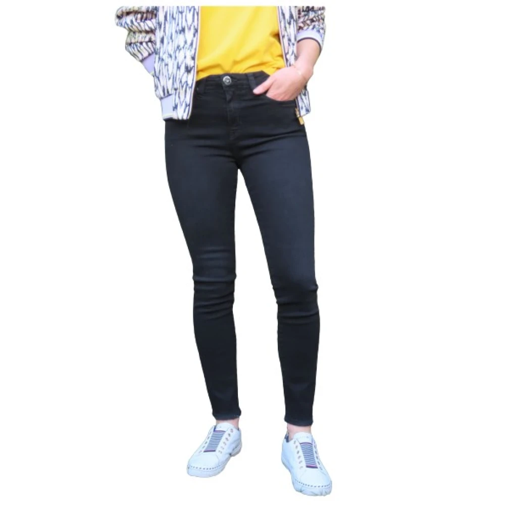 Denim Studio Katy broek met franjezoom Black Dames