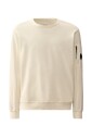 sweatshirt-blanc-leger-en-molleton-a-col-rond