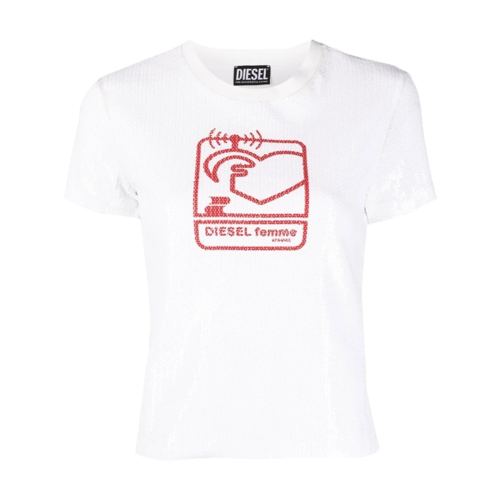 Diesel - Tops > T-Shirts - White - Diesel - Modalova
