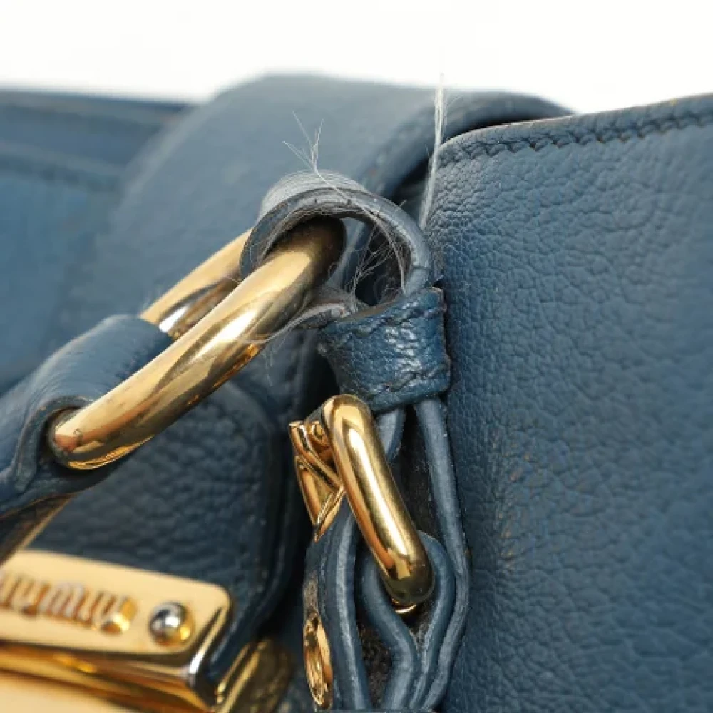 Miu Pre-owned Leather totes Blue Dames