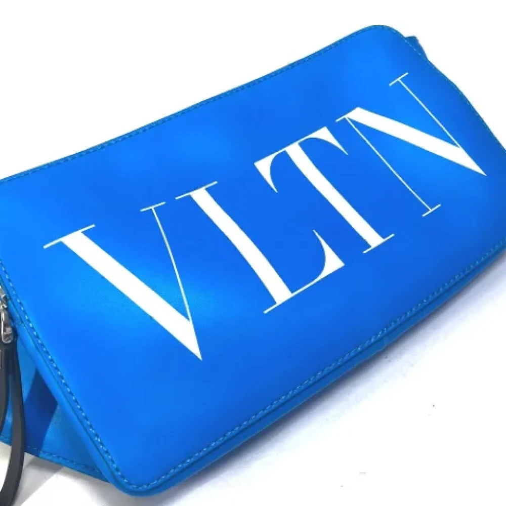 Valentino Vintage Pre-owned Leather crossbody-bags Blue Dames