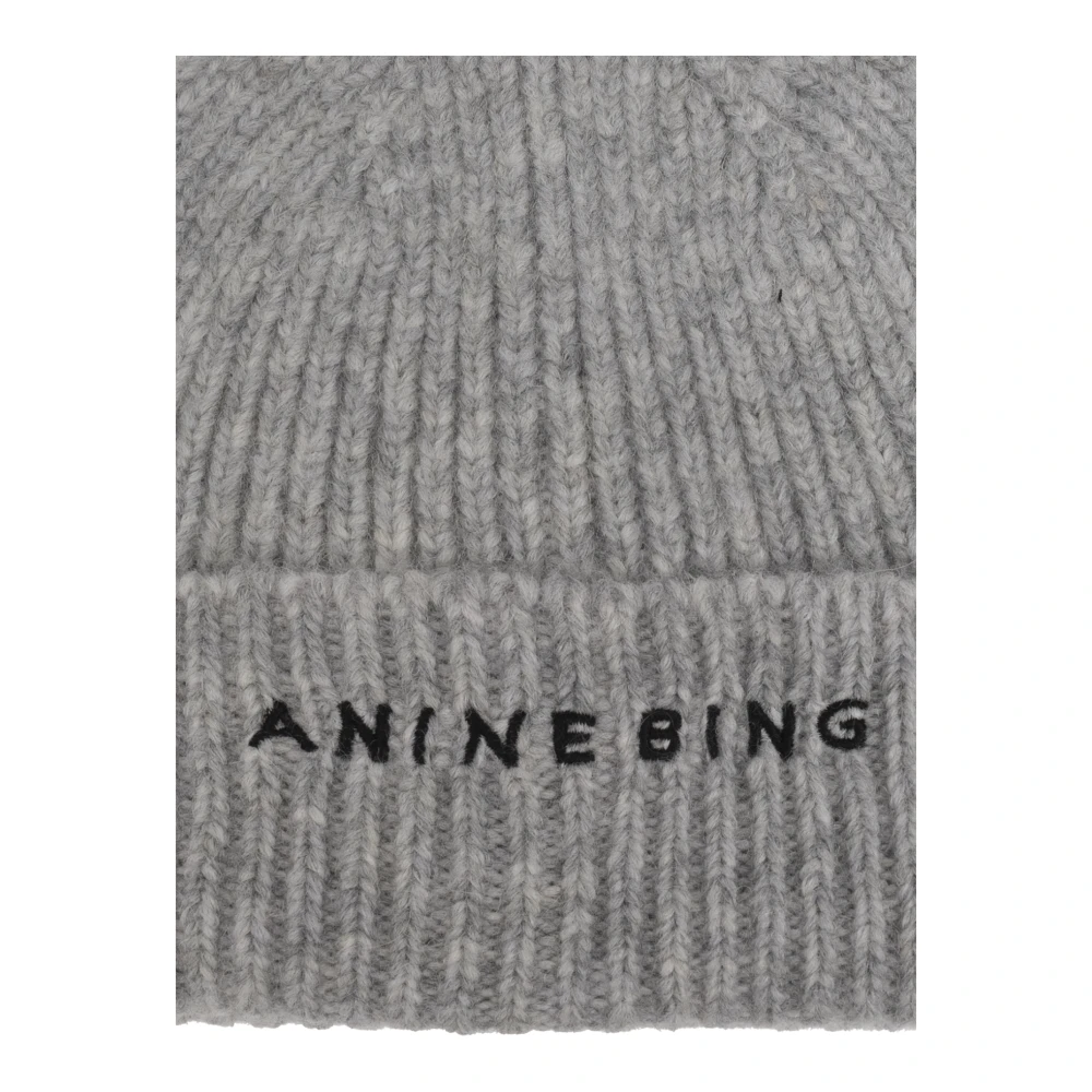 Anine Bing Wollen muts Gray Dames