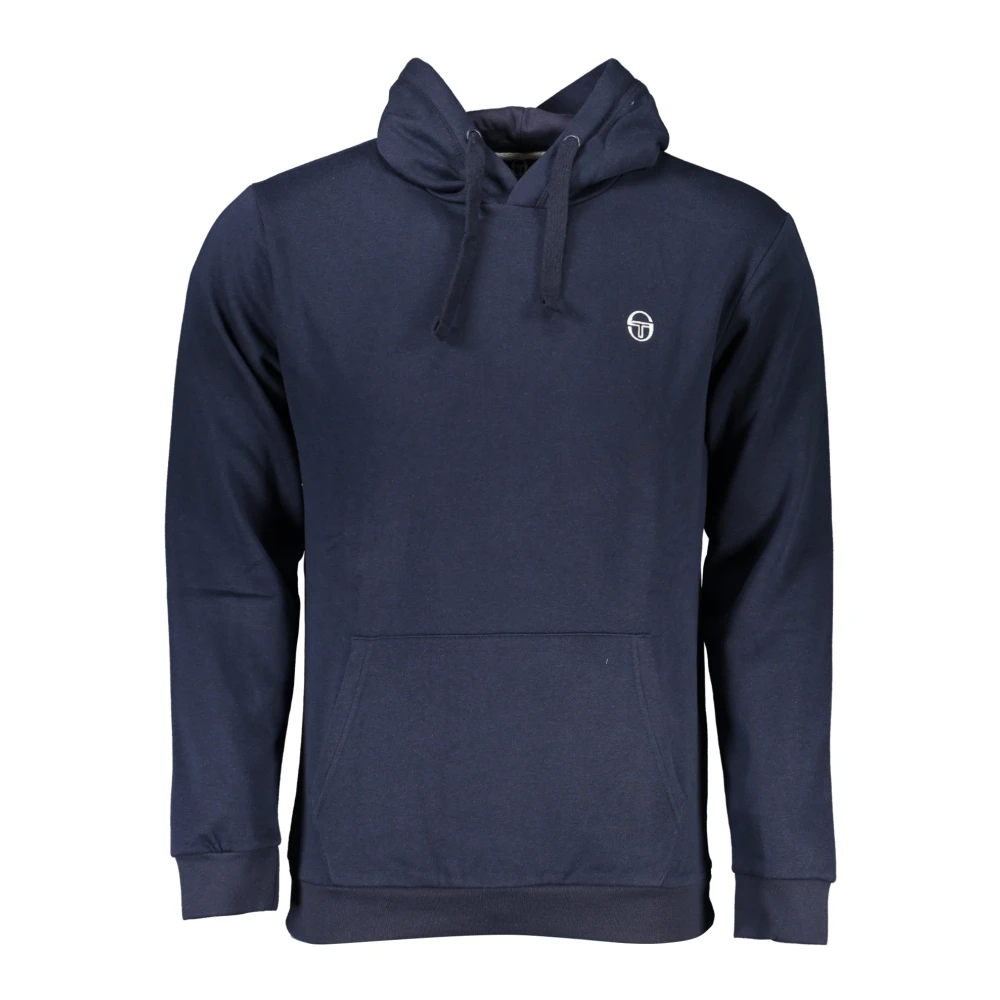 Sergio Tacchini Blauwe hoodie met borduurwerk Blue Heren