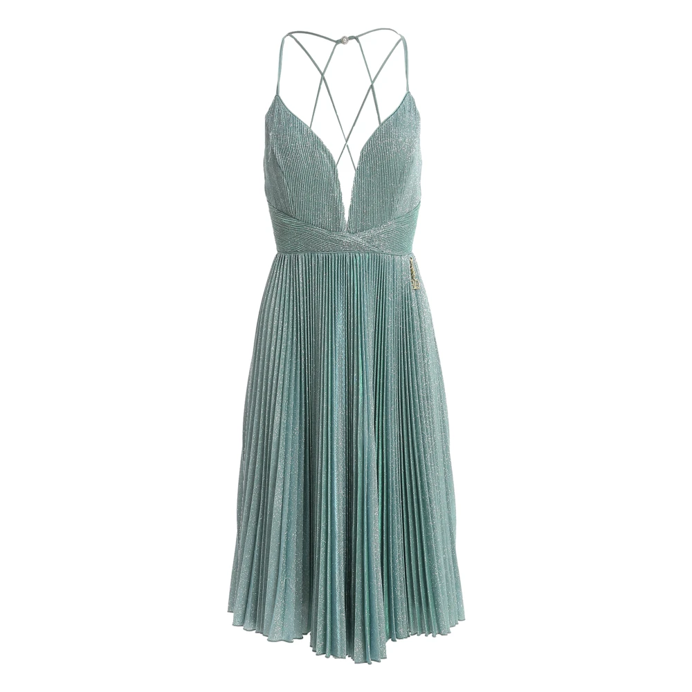 Fracomina Turquoise Jurk Collectie Blue Dames