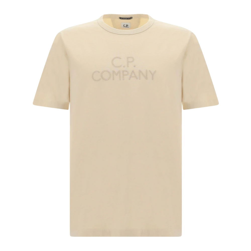 C.P. Company Beige Geborduurd T-shirt Beige Heren
