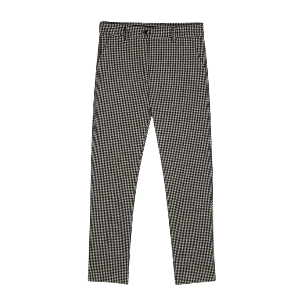 Seventy Slim Fit Enkel Jacquard Stretch Broek Black Dames