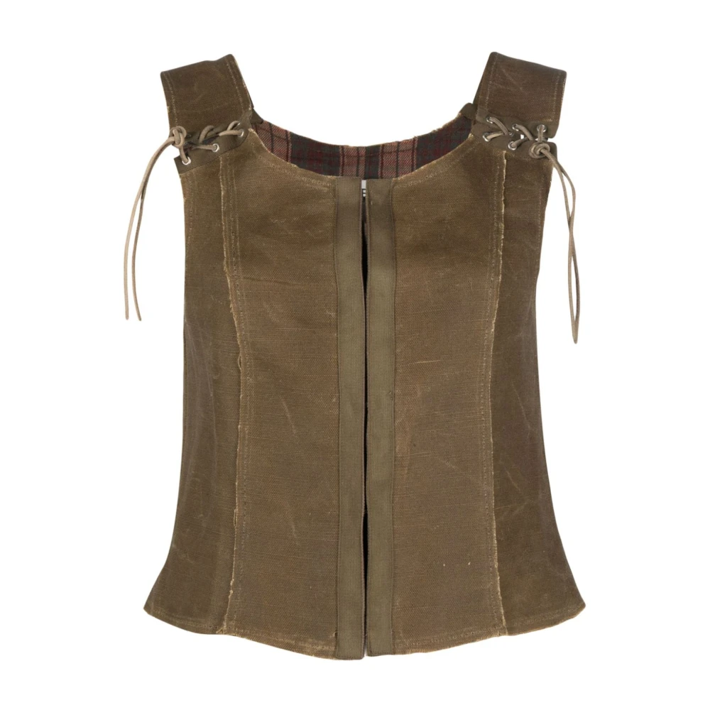 Our Legacy Moor Green Wax Vest Green Dames