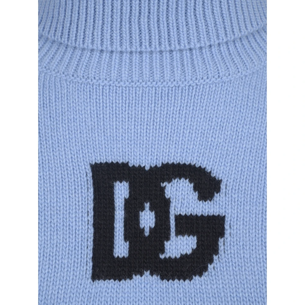 Dolce & Gabbana Hoge Hals Sweaters Blue Dames